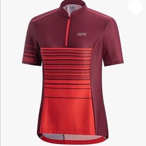 GORE WEAR WOMENS C3 STRIPED ZIP CYCLING JERSEY